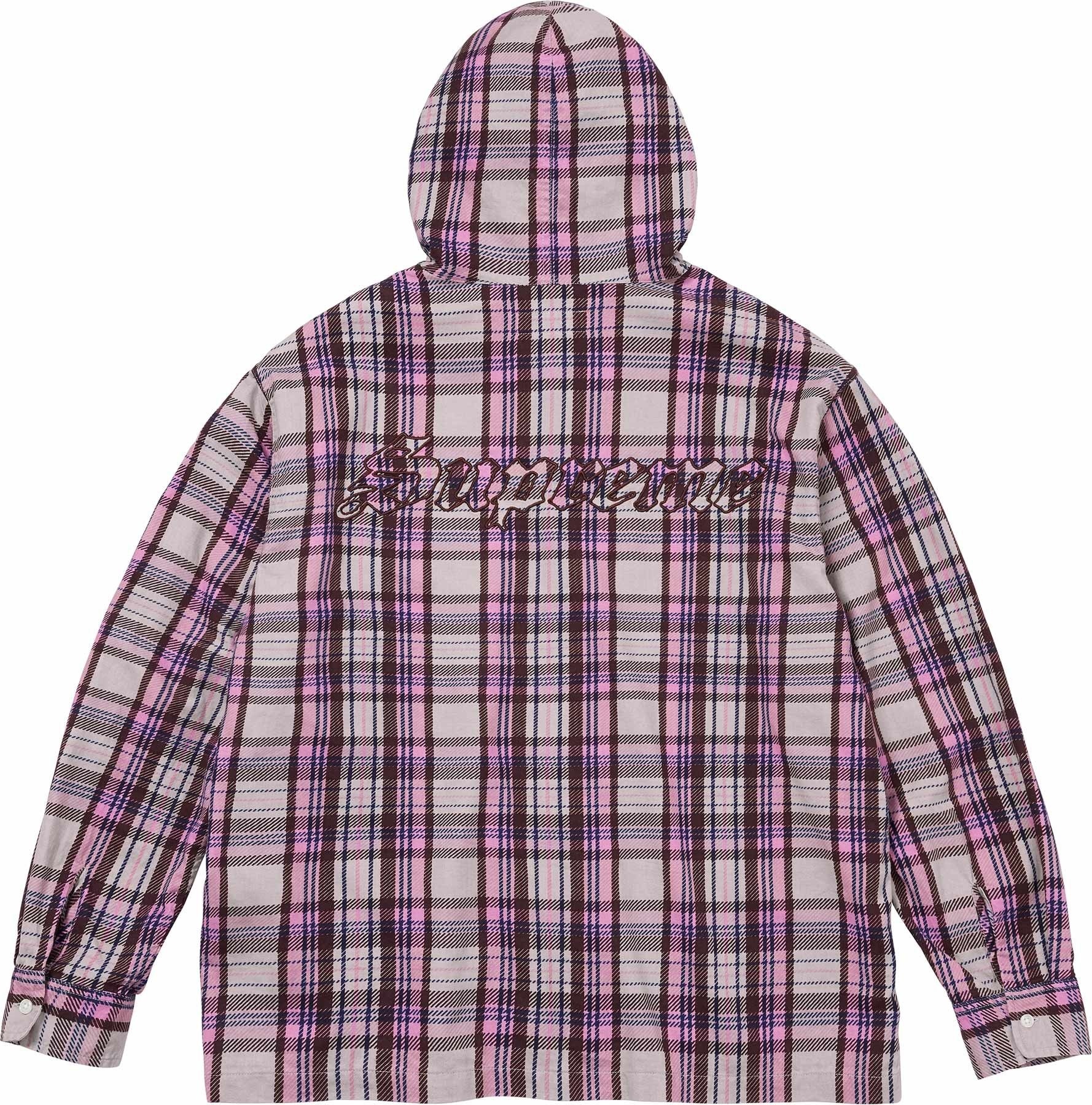 Printed Hooded Flannel Shirt view 6